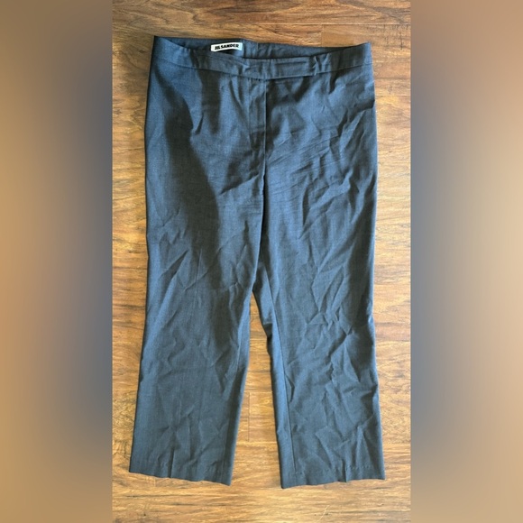 Jil Sander Wool Ankle Pants Straight Leg Mid Rise Luxe Career Size 38 US 6 *READ - Picture 1 of 10